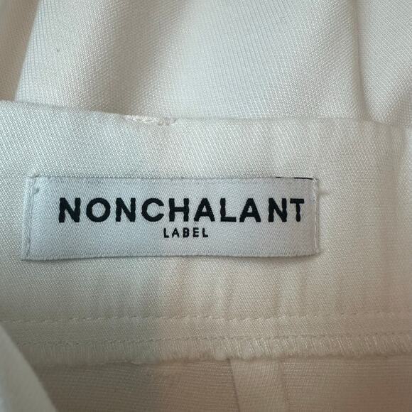NOCHALANT Label White Off Center Closure White Dress Pants sz XS EUC - Picture 4 of 5